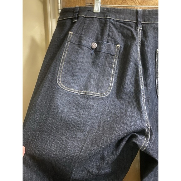 Vintage Westport Jeans Dark Wash Straight Leg Gold Hardware Size 20W Plus - Picture 9 of 14